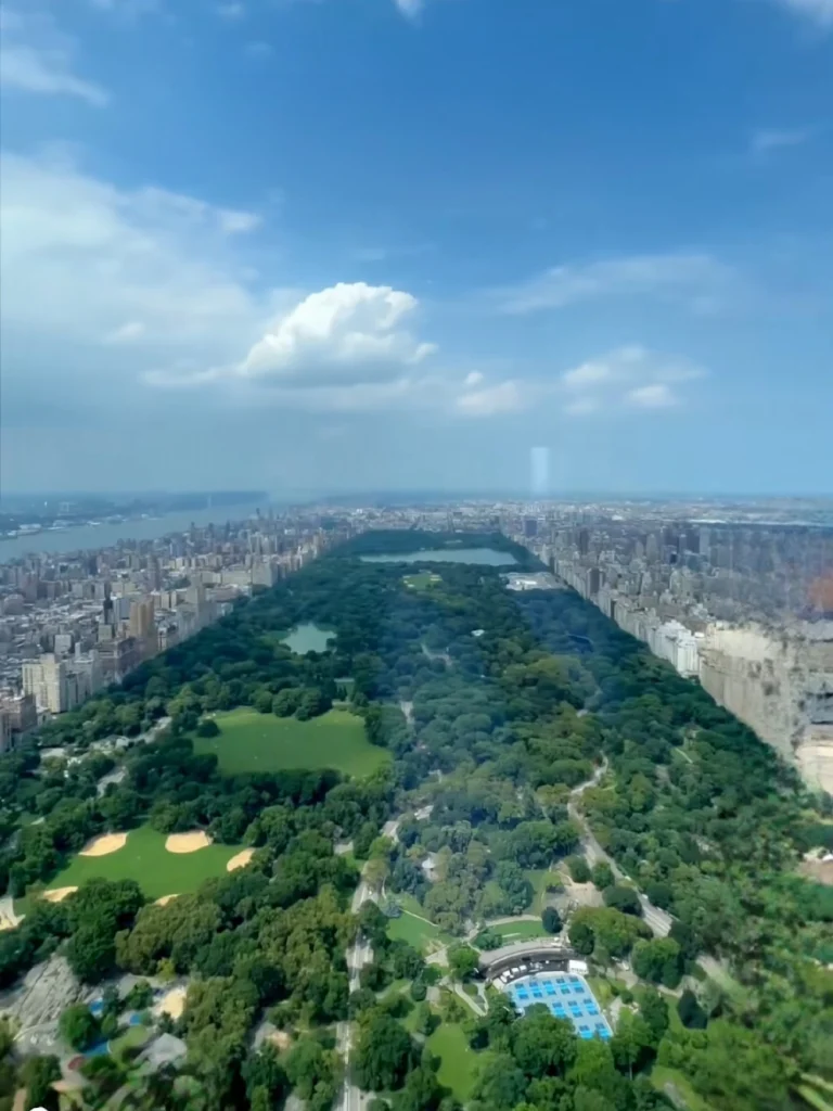Aerial view of Central Park in New York City