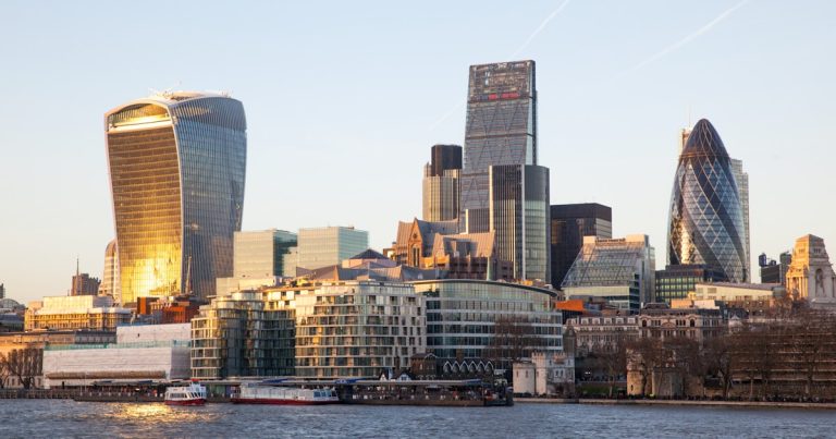 The London skyline from the Thames, useful for planning a family trip budget