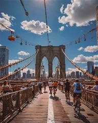 Imagen generada por IA del Puente de Brooklyn en Nueva York