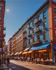 Representación generada por inteligencia artificial de SoHo, Nueva York, en versión móvil.