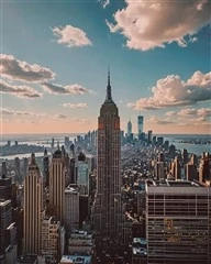 View from the Top of the Rock Observatory at the Rockefeller Center, New York City.