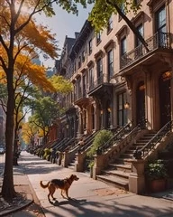 Imagen IA del Upper East Side con elegantes edificios residenciales (móvil)