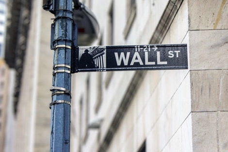 Wall St sign New York City